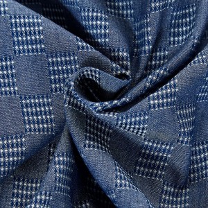 Super Hot Selling Cotton Yarn Dyed Indigo Dobby Fabric for Shirts