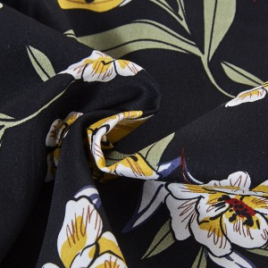 Super Hot Selling Cotton Spandex Floral Printed Fabric For Shirts