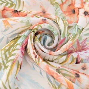 Super Hot Selling 100 Polyester Chiffon Floral Fabric Printed for Shirts