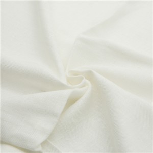 Super Hot Selling Rayon Linen White Solid Fabric for Shirts