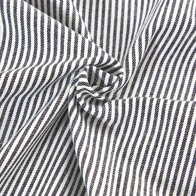 Hot Sale 98%cotton 2%spandex Twill Stripe Fabric for Shirt*