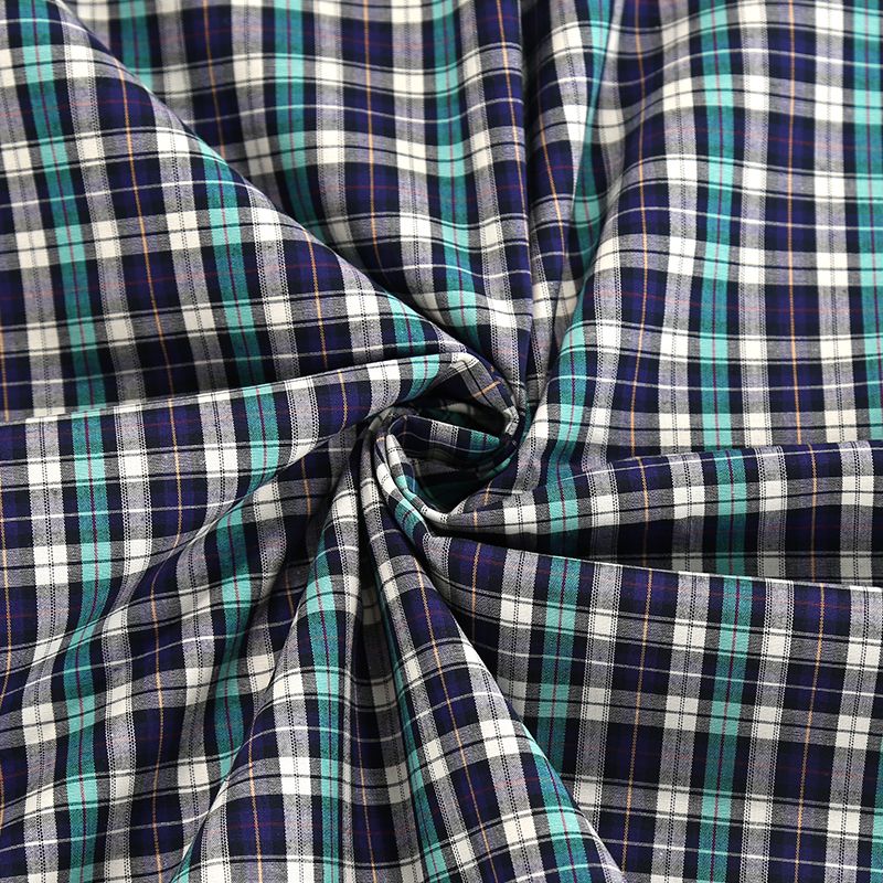 Super Hot Selling 97 Cotton 3 Spandex Checked Yarn Dyed Fabric for Shirts